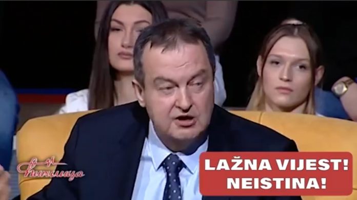 Ivica Dačić plasirao lažnu vijest