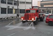 U Beranama hlorom dezinfekuju ulice